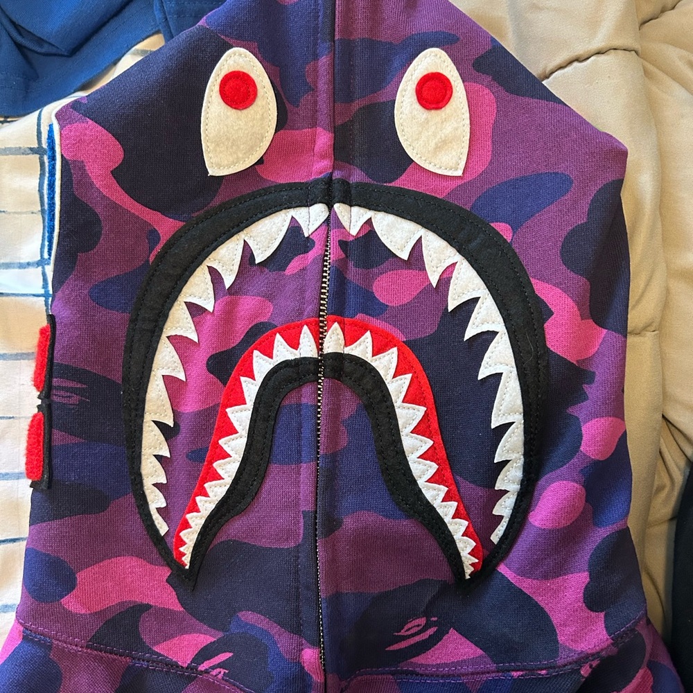 Purple Shark Bape Hoodie